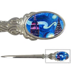 Starry Night In New York Van Gogh Manhattan Chrysler Building And Empire State Building Letter Opener