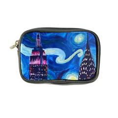 Starry Night In New York Van Gogh Manhattan Chrysler Building And Empire State Building Coin Purse by Sarkoni