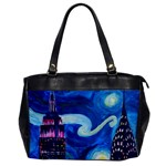 Starry Night In New York Van Gogh Manhattan Chrysler Building And Empire State Building Oversize Office Handbag Front