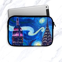 Starry Night In New York Van Gogh Manhattan Chrysler Building And Empire State Building Apple Ipad Mini Zipper Cases by Sarkoni