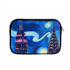 Starry Night In New York Van Gogh Manhattan Chrysler Building And Empire State Building Apple Macbook Pro 15  Zipper Case by Sarkoni