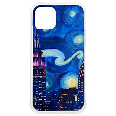 Starry Night In New York Van Gogh Manhattan Chrysler Building And Empire State Building Iphone 12/12 Pro Tpu Uv Print Case by Sarkoni