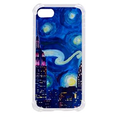 Starry Night In New York Van Gogh Manhattan Chrysler Building And Empire State Building Iphone Se by Sarkoni