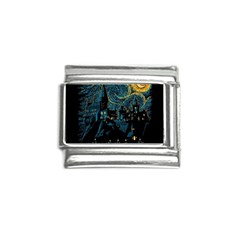 Castle Starry Night Van Gogh Parody Italian Charm (9mm) by Sarkoni