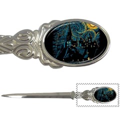 Castle Starry Night Van Gogh Parody Letter Opener by Sarkoni