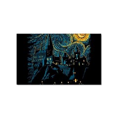 Castle Starry Night Van Gogh Parody Sticker (rectangular) by Sarkoni