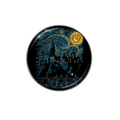 Castle Starry Night Van Gogh Parody Hat Clip Ball Marker (4 Pack) by Sarkoni