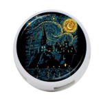 Castle Starry Night Van Gogh Parody 4-Port USB Hub (Two Sides) Front