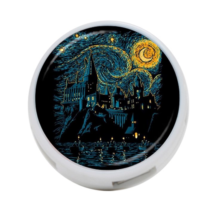 Castle Starry Night Van Gogh Parody 4-Port USB Hub (Two Sides)