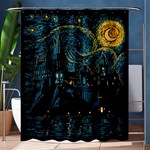 Castle Starry Night Van Gogh Parody Shower Curtain 60  x 72  (Medium)  60 x72  Curtain