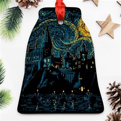 Castle Starry Night Van Gogh Parody Ornament (bell) by Sarkoni