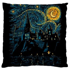 Castle Starry Night Van Gogh Parody Large Cushion Case (one Side)