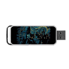 Castle Starry Night Van Gogh Parody Portable Usb Flash (two Sides)