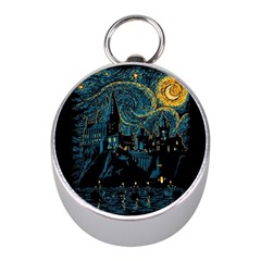 Castle Starry Night Van Gogh Parody Mini Silver Compasses by Sarkoni