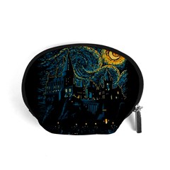 Castle Starry Night Van Gogh Parody Accessory Pouch (small) by Sarkoni