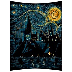 Castle Starry Night Van Gogh Parody Back Support Cushion by Sarkoni