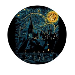 Castle Starry Night Van Gogh Parody Mini Round Pill Box (pack Of 3) by Sarkoni