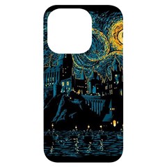 Castle Starry Night Van Gogh Parody Iphone 14 Pro Black Uv Print Case