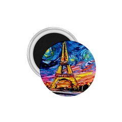 Eiffel Tower Starry Night Print Van Gogh 1 75  Magnets