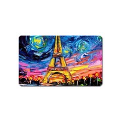 Eiffel Tower Starry Night Print Van Gogh Magnet (name Card) by Sarkoni