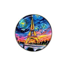 Eiffel Tower Starry Night Print Van Gogh Hat Clip Ball Marker (4 Pack) by Sarkoni