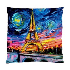 Eiffel Tower Starry Night Print Van Gogh Standard Cushion Case (one Side)