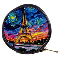 Eiffel Tower Starry Night Print Van Gogh Mini Makeup Bag