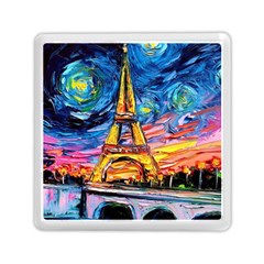 Eiffel Tower Starry Night Print Van Gogh Memory Card Reader (square) by Sarkoni