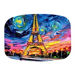 Eiffel Tower Starry Night Print Van Gogh Mini Square Pill Box by Sarkoni