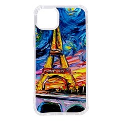 Eiffel Tower Starry Night Print Van Gogh Iphone 14 Plus Tpu Uv Print Case by Sarkoni