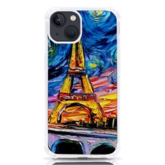 Eiffel Tower Starry Night Print Van Gogh Iphone 13 Tpu Uv Print Case by Sarkoni