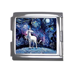 Unicorn Starry Night Print Van Gogh Mega Link Italian Charm (18mm)