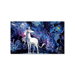 Unicorn Starry Night Print Van Gogh Sticker (rectangular) by Sarkoni