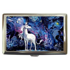 Unicorn Starry Night Print Van Gogh Cigarette Money Case by Sarkoni