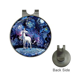 Unicorn Starry Night Print Van Gogh Hat Clips With Golf Markers by Sarkoni