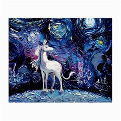 Unicorn Starry Night Print Van Gogh Small Glasses Cloth (2 Sides)