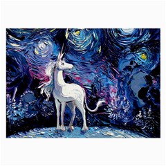 Unicorn Starry Night Print Van Gogh Large Glasses Cloth (2 Sides)