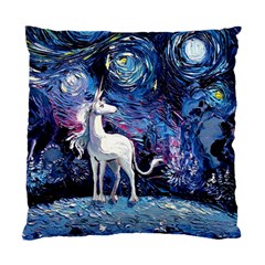 Unicorn Starry Night Print Van Gogh Standard Cushion Case (two Sides)