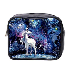 Unicorn Starry Night Print Van Gogh Mini Toiletries Bag (two Sides) by Sarkoni