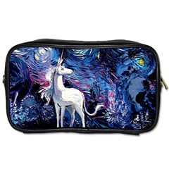 Unicorn Starry Night Print Van Gogh Toiletries Bag (two Sides) by Sarkoni