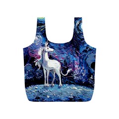 Unicorn Starry Night Print Van Gogh Full Print Recycle Bag (s) by Sarkoni