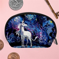 Unicorn Starry Night Print Van Gogh Accessory Pouch (large) by Sarkoni