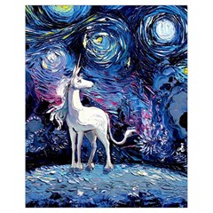 Unicorn Starry Night Print Van Gogh Drawstring Bag (small) by Sarkoni