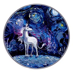 Unicorn Starry Night Print Van Gogh Wireless Fast Charger(white) by Sarkoni