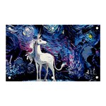 Unicorn Starry Night Print Van Gogh Banner and Sign 5  x 3  Front