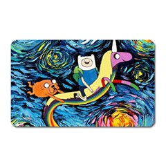 Cartoon Parody  Art Starry Night Van Gogh Magnet (Rectangular)