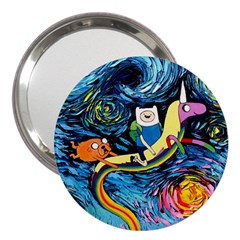 Cartoon Parody  Art Starry Night Van Gogh 3  Handbag Mirrors by Sarkoni