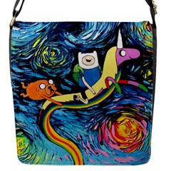 Cartoon Parody  Art Starry Night Van Gogh Flap Closure Messenger Bag (S)