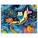 Cartoon Parody  Art Starry Night Van Gogh Two Sides Premium Plush Fleece Blanket (Medium) 60 x50  Blanket Front