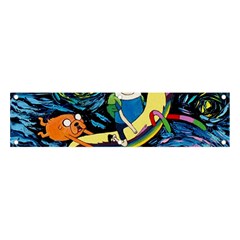 Cartoon Parody  Art Starry Night Van Gogh Banner And Sign 4  X 1  by Sarkoni